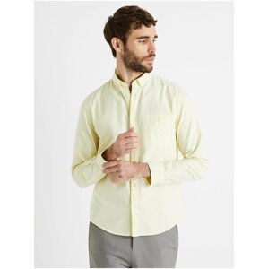 Světle žlutá pánská košile Celio Daxford