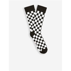 Bílo-černé pánské kostkované ponožky Celio Disodam