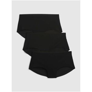 Sada tří dámských bezešvých kalhotek v černé barvě GAP