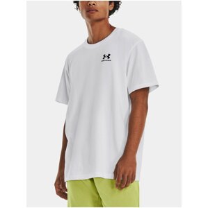 Tričko Under Armour UA LOGO EMB HEAVYWEIGHT SS-WHT