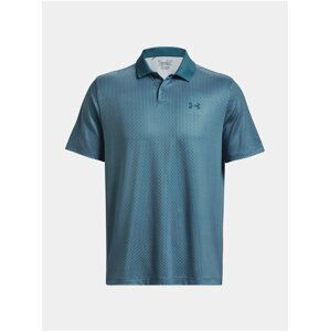 Modré vzorované sportovní polo tričko Under Armour UA Perf 3.0 Printed Polo