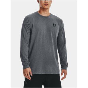 Tmavě šedé sportovní tričko Under Armour UA SPORTSTYLE LEFT CHEST LS