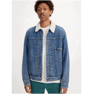 Modrá pánská džínová bunda Levi's® Type 1 Sherpa Trucker Fall Bre