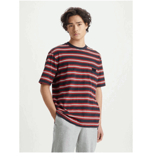 Černé pánské pruhované tričko Levi's® Stay Loose Graphic PKT T Strip