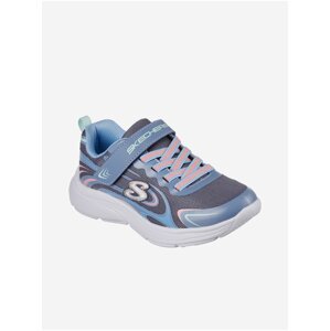 Modré holčičí tenisky Skechers Wavy Lites Eureka Shine