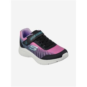 Růžovo-černé holčičí tenisky Skechers Microspec Plus Disco Dreaming