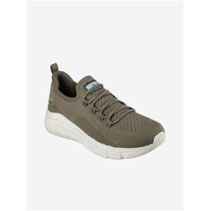 Khaki dámské tenisky Skechers Bobs B Flex - Time Clash