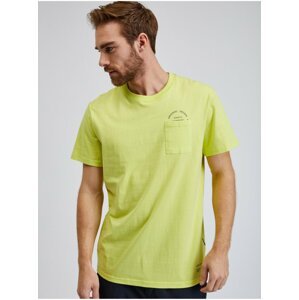 Žluté pánské bavlněné tričko s kapsičkou SAM73 Fenaklid