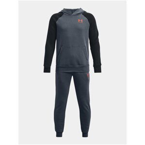 Černo-šedá klučičí tepláková souprava Under Armour Rival Fleece Suit