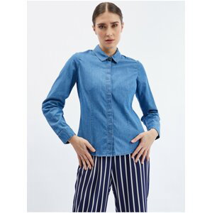 Modrá dámská džínová košile ORSAY
