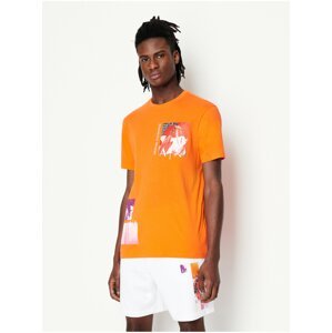 Oranžové pánské tričko Armani Exchange