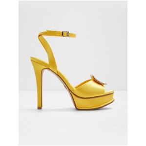 Žluté dámské sandály na vysokém podpatku ALDO Solitaira