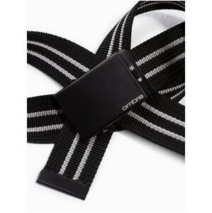 Šedo-černý pánský pruhovaný pásek Ombre Clothing