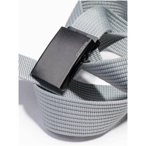 Světle šedý pánský látkový pásek Ombre Clothing A376