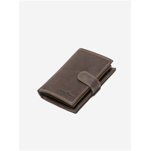 Hnědá pánská kožená peněženka Ombre Clothing A091