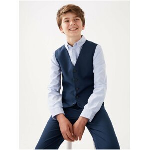 Tmavě modrá klučičí obleková vesta Marks & Spencer Mini Me