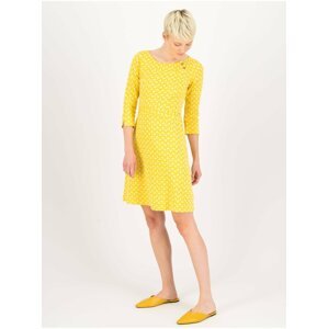 Žluté dámské vzorované šaty Blutsgeschwister