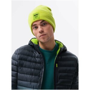 Neonově zelená pánská čepice Ombre Clothing H103