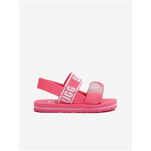 Bílo-růžové holčičí sandály UGG Zuma