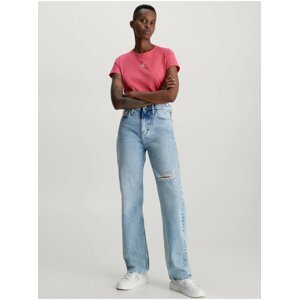 Tmavě růžové dámské tričko Calvin Klein Jeans