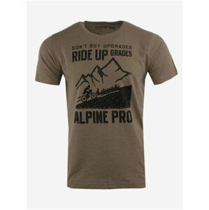 Khaki pánské tričko ALPINE PRO Zebaro