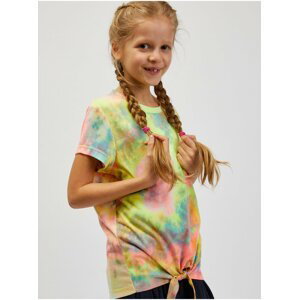 Tyrkysovo-žluté holčičí vzorované tričko SAM73 Auriga