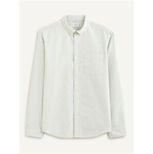 Bílá pánská bavlněná košile Celio Daxford
