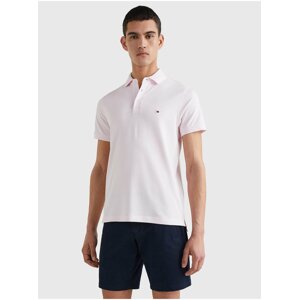 Světle růžové pánské polo tričko Tommy Hilfiger 1985 Slim Polo