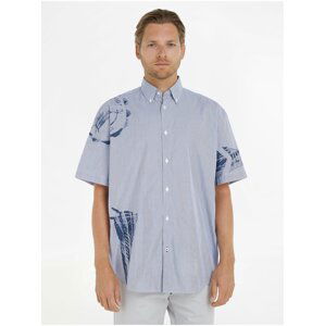 Modrá pánská vzorovaná košile Tommy Hilfiger