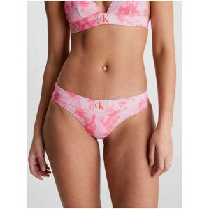 Růžový dámský spodní díl plavek Calvin Klein Underwear Authentic Bikini Print