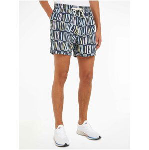 Tmavě modré pánské vzorované kraťasy Tommy Jeans Beach Short