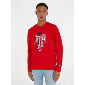 Červená pánská mikina Tommy Jeans Modern Sport T Crew