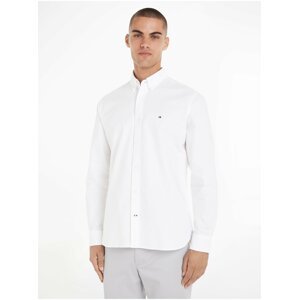 Bílá pánská košile Tommy Hilfiger Pigment Garment Dye