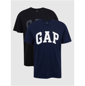 Sada dvou pánských triček v černé a tmavě modré barvě GAP