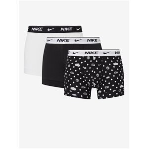 Sada tří pánských boxerek v černé, bílé a vzorované barvě Nike