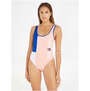 Modro-růžové dámské plavky Tommy Hilfiger Underwear One Piece Runway