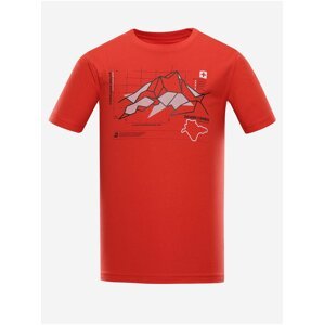 Pánské rychleschnoucí triko ALPINE PRO DAFOT červená