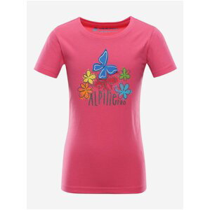 Dětské bavlněné triko ALPINE PRO MONCO růžová
