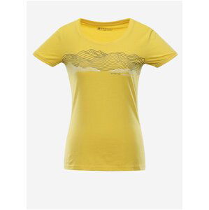 Dámské rychleschnoucí triko ALPINE PRO DAFOTA žlutá