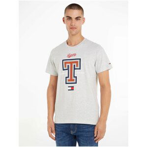 Světle šedé pánské tričko Tommy Jeans Modern Sport