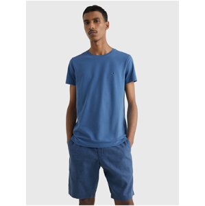 Modré pánské tričko Tommy Hilfiger Strech Slim Fit Tee