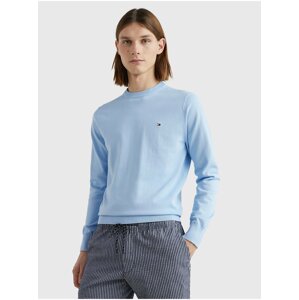 Světle modrý pánský svetr Tommy Hilfiger 1985 Crew Neck Sweat