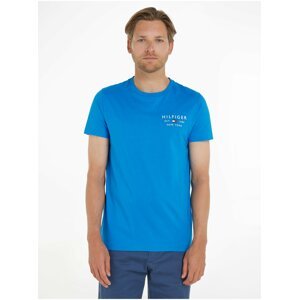 Modré pánské tričko Tommy Hilfiger Brand Love Small