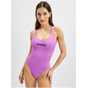 Světle fialové dámské jednodílné plavky Hugo Boss