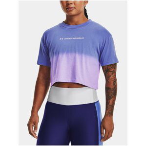 Tričko Under Armour UA DIP DYE CROP SS - modrá