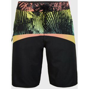 Zeleno-černé pánské vzorované plavky O'Neill HYPERFREAK PRO BLOCK 20'' BOARDSHORTS