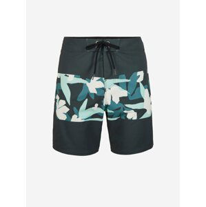 Zeleno-šedé pánské vzorované plavky O'Neill HYPERFREAK CAMORRO 17'' BOARDSHORTS