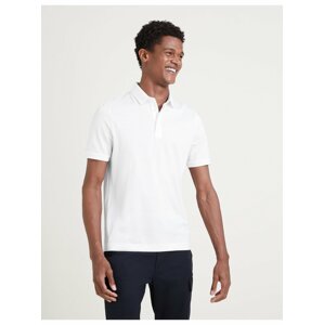 Bílé pánské slim fit polo tričko Marks & Spencer