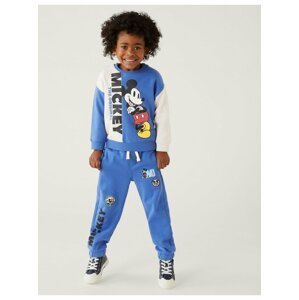 Tepláky Mickey Mouse™ s vysokým podílem bavlny (2–8 let) Marks & Spencer modrá