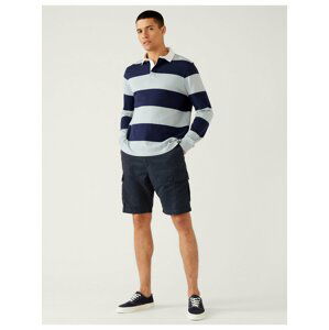 Kapsáčové šortky ze 100% bavlny Marks & Spencer námořnická modrá
